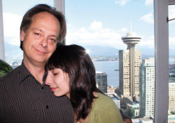 Happier times: Marc and Jodie Emery at home in Vancouver before his arrest and imprisonment in the United States.